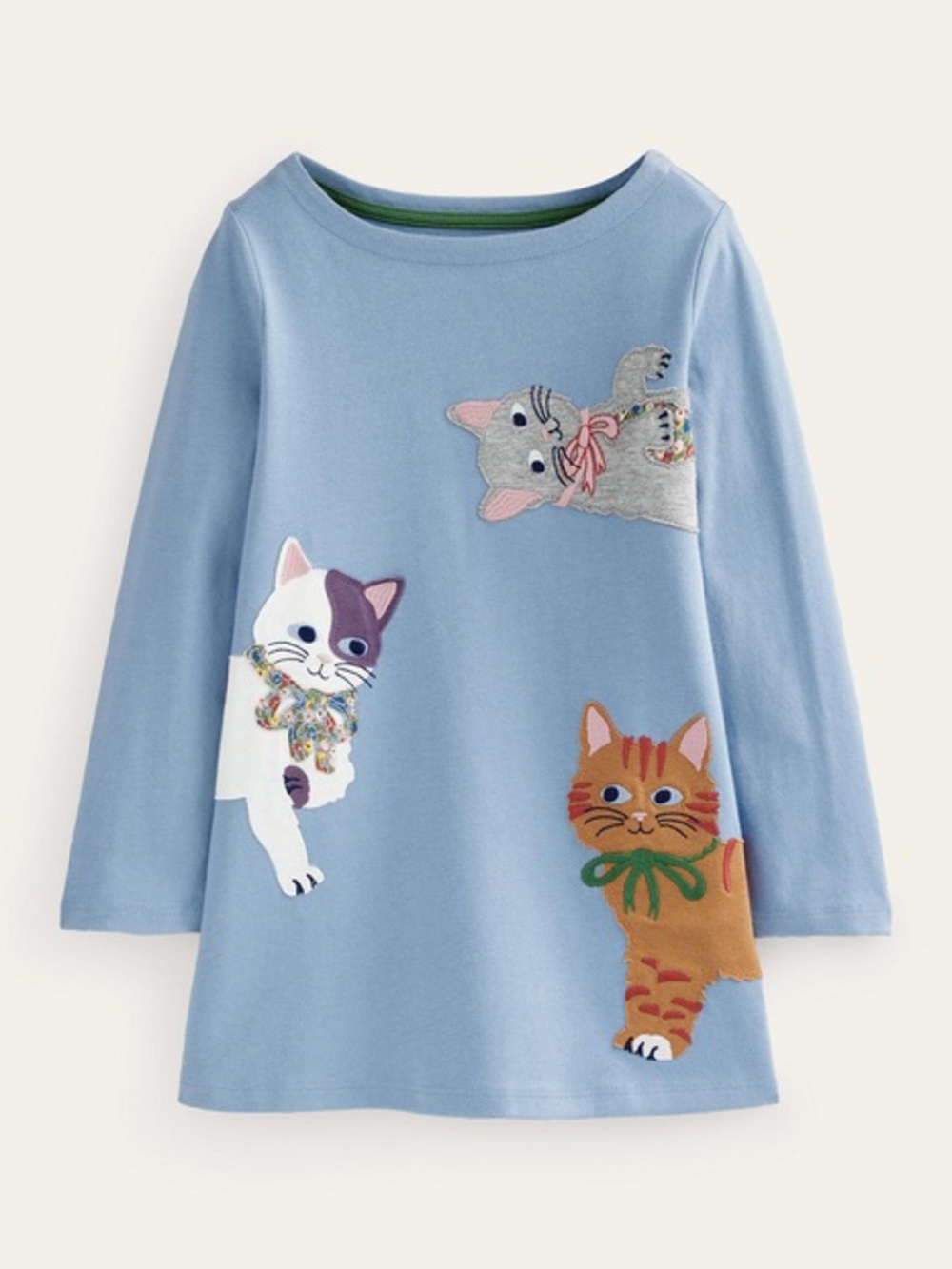 Mini Boden Appliqué Cats Jersey Tunic